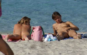 Nude beach and topless girls