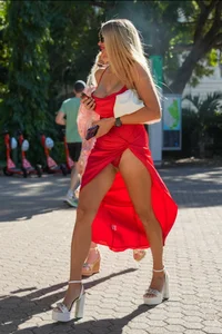 Red Dress Walking (not oc)