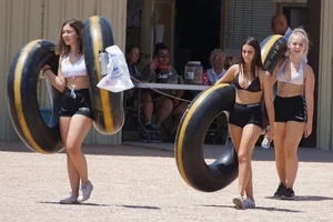 Bikini girls at Salt River Tubing in Arizona
