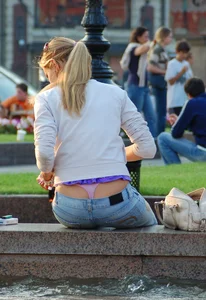 Huge collection of whale tails, ass cracks and panty peeks in public