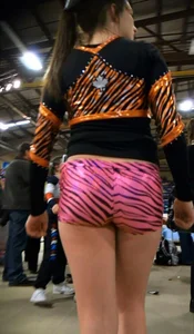 Hot Booty and Legs in Pink Mini Shorts Creepshots