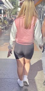 Sexy girl in tight shorts