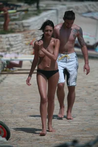 3 amazing topless girls on a nudist beach