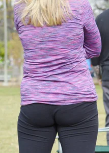 Milf rolling with no panties!