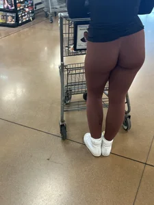 Return of the TIGHT Blue Leggings Blonde (This time in Burgandy)