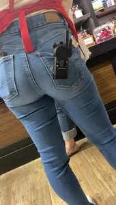 Cute girl in skinny jeans