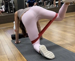 SKINNY GIRL in PINK SEE THROUGH Leggings, ALL ANGLES