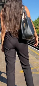 Tight ass  Latina with VPL and face shots