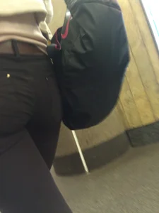 Small Ass in Tight Pants Subway Closeup Creepshot