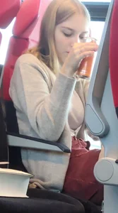 Hot sexy girl on train 2