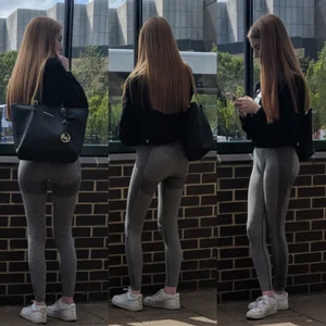 Girl in Yoga Pants Street Creepshot