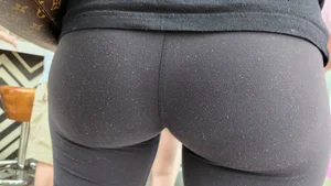 Milf in black Biker shorts