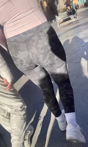 New years shopping, lots of sexy women in tight leggings