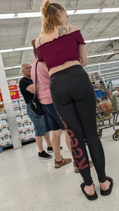 Tight girl in black Reebook legging. OC