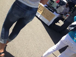 Sexy Latina brunette in jeans in California