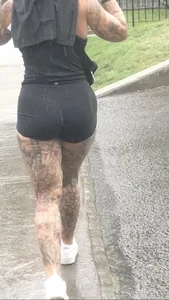 Juicy ass in tight booty shorts