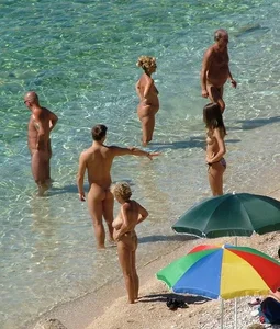 Nude beach and topless girls