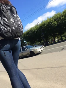 Legs and Ass in Tight Jeans Street Candid
