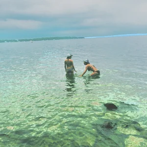 Two Girls Frolicking in Sea Water Creepshot