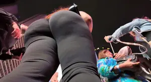 Fat Ass Colombian in black leggings(OC)