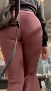 Amazing teen tight in flare leggings (With GIF)
