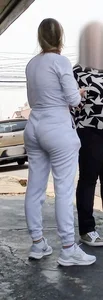 Milf all in white with delicious VPL