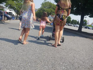 Hot Milf in Underwear and a Transparent Dress Street Creepshots Collection