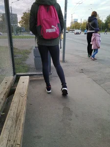 Hot Legs in Tight Jeans Bus Stop Creepshot