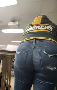 Former classmate in really tight jeans