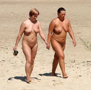 Nude beach and topless girls