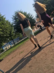 Girls on Heels in Skirts Street Creepshot