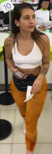 Asstronomical orange leggings