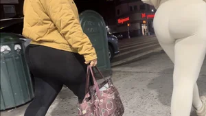 Sexy Latina in white leggings