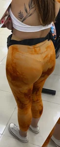 Asstronomical orange leggings