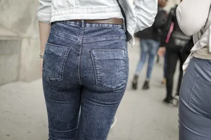 Super tight jeans close ups