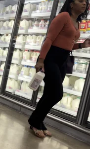 The curves on this Ebony in Black Jeans