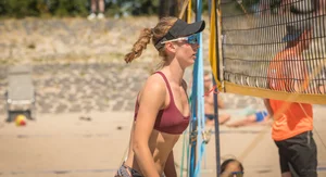 Beach volleyball babes in bikinis
