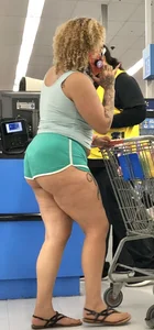 [OC] BBW Mixed MILF ASS completely OUT at Walmart + Nipple Piercings