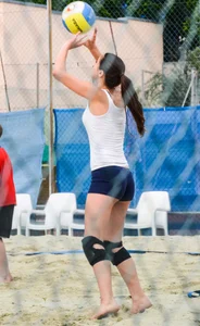 A Sexy And Tall Athletic Volleyball Player in Spandex Mini Shorts Creepshots Gallery