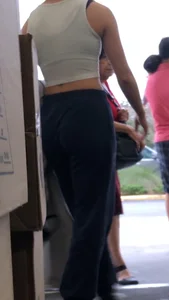 Short shorts running errands