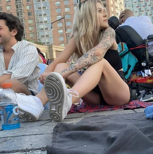 Beautiful blonde 4th July