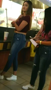2 babes in jeans get capped!