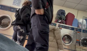 PAWG doing laundry