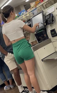 Super petite Latina teen with the sexiest legs in her shirt shorts !!