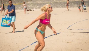 Beach volleyball babes in bikinis