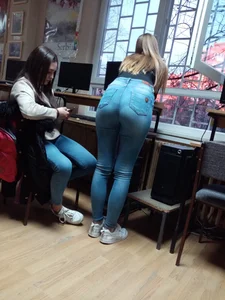 Blonde with bubble ass