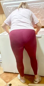 (NOT OC) Red Pants Big Ass Lingerie Blonde