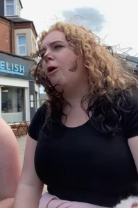 Windswept Smiley Women With Dyed Hair (Face Shots + Ass)