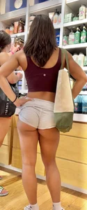 Bubbly Cheeks Hanging Out of Lulu Shorts (NOT OC)