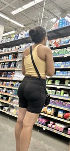 Petite cute milf in black shorts+vpl‼️